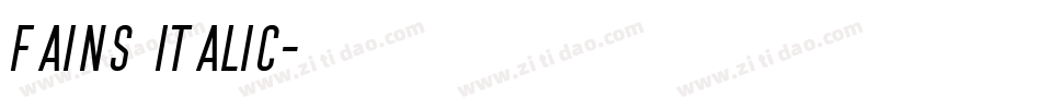 Fains Italic字体转换